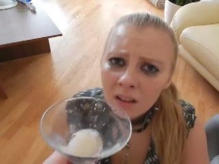 After Hardcore Mouth And Ass Fucking She Drink A Cum From Ass