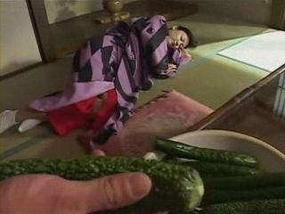 Sleeping Mother Aiko Yamaguchi Abused With Cucumber By Her Son
