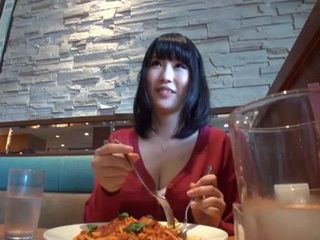 Japanese Hottie With Perfect Tits Gets Picked Up In A Restaurant And Fucked In A Hotel Room