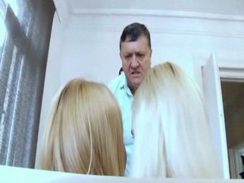 Angry StepFather Punishes Badly Two Naughty Young Blondies