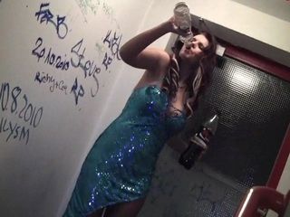 Totally Drunk Partygirl Sucks Off Strangers Cock While His Recording On New Years Eve