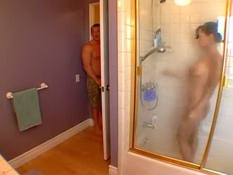 Horny Stepson Interrupt Stepmothers Showering