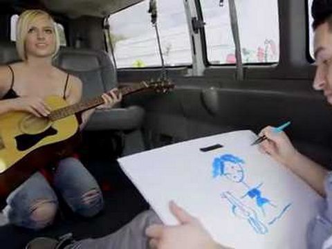 Public Artist Picked Up Random Girl To Be His Model And Fucked Her In The Van