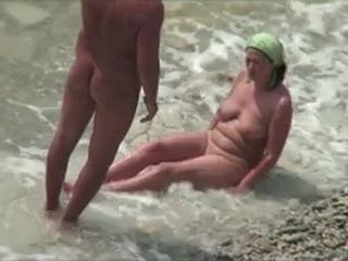 Voyeur Tapes Wife Giving Blowjob To Hubby On Nudist Beach