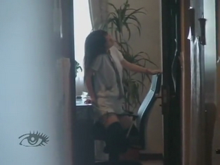 Boy Secretly Taping Young Cousine Humping Chair Thinking No One Will See