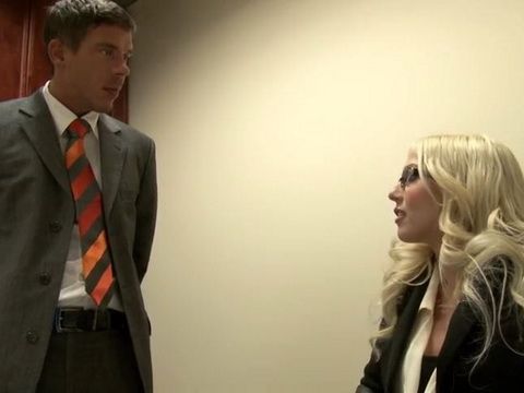 As She Informed His Wife That He Was In A Meeting Slutty Secretary Gets Hard Anal Fuck Her Boss
