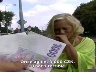 Czech Amateur Granny Get Indecent Proposal From Stranger And Couldnt Afford To Miss It